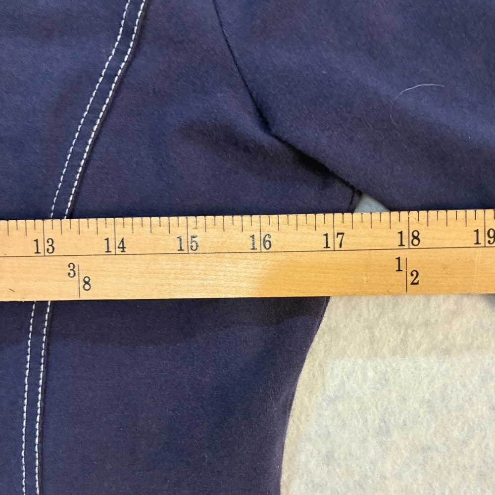 Jones New York Signature‎ Polo Top Cotton Contrast Stitch Navy Preppy Y2K P/M - Picture 4 of 5